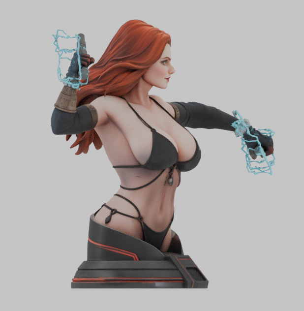 Buste de Black Widow (75 mm à 500 mm) - Non assemblé/Non peint/Impression 3D