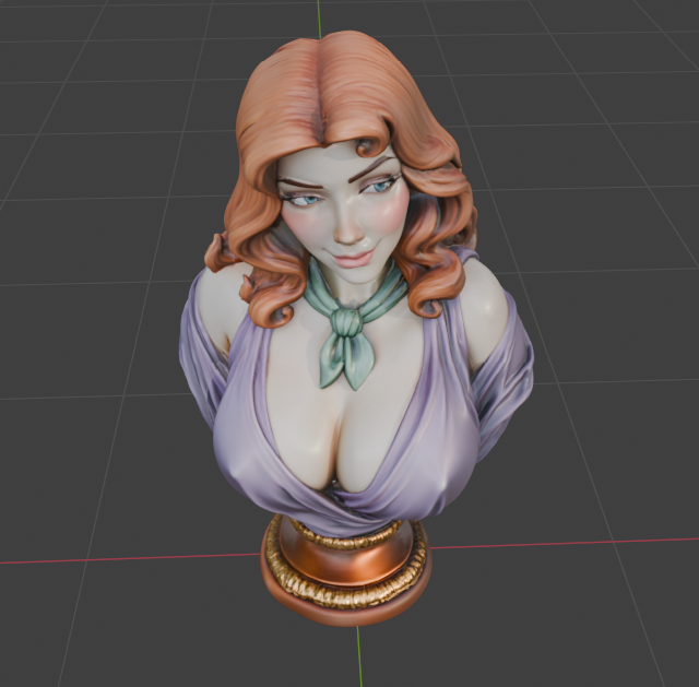 Daphne Blake Bust (75mm to 500mm) - Unassembled/Unpainted/3D Print