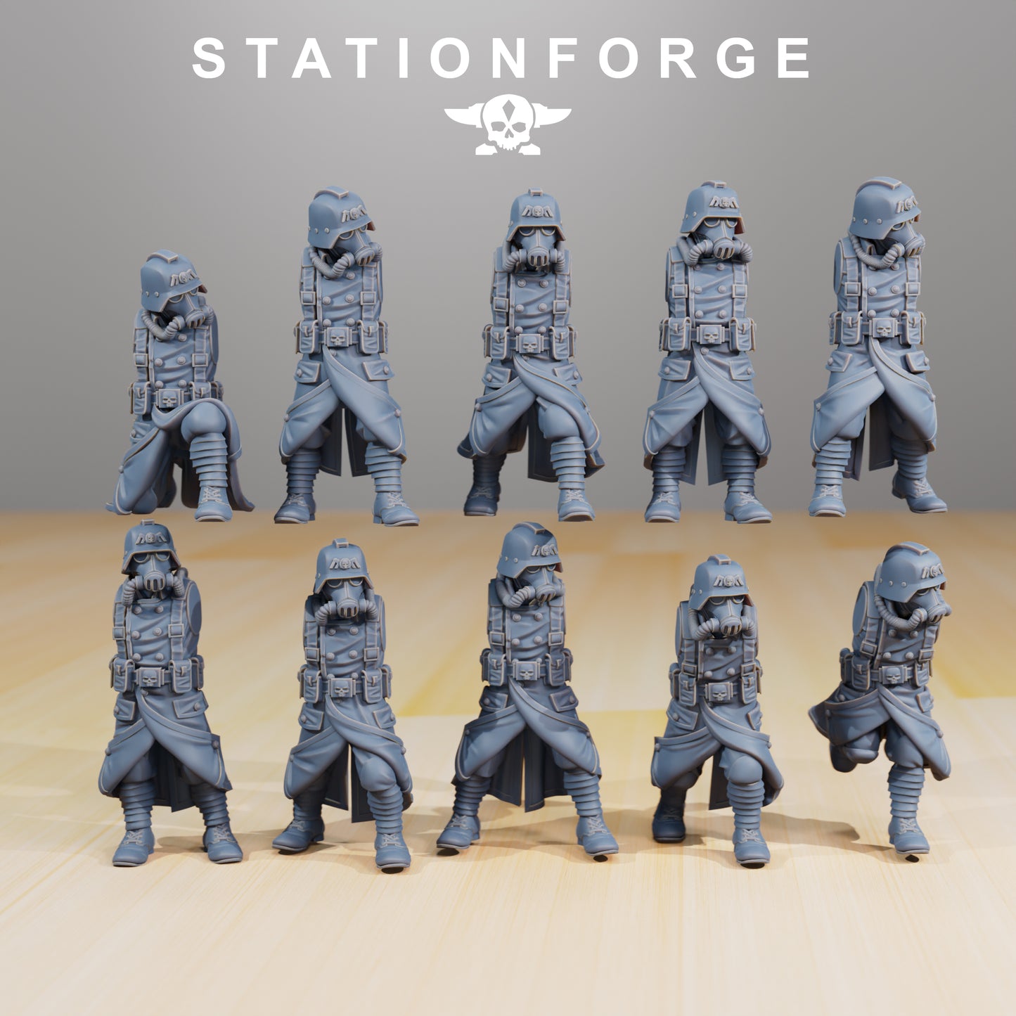 GrimGuard Infantry (x10)  - by Station Forge - TTRPG - Wargaming - Grimdark