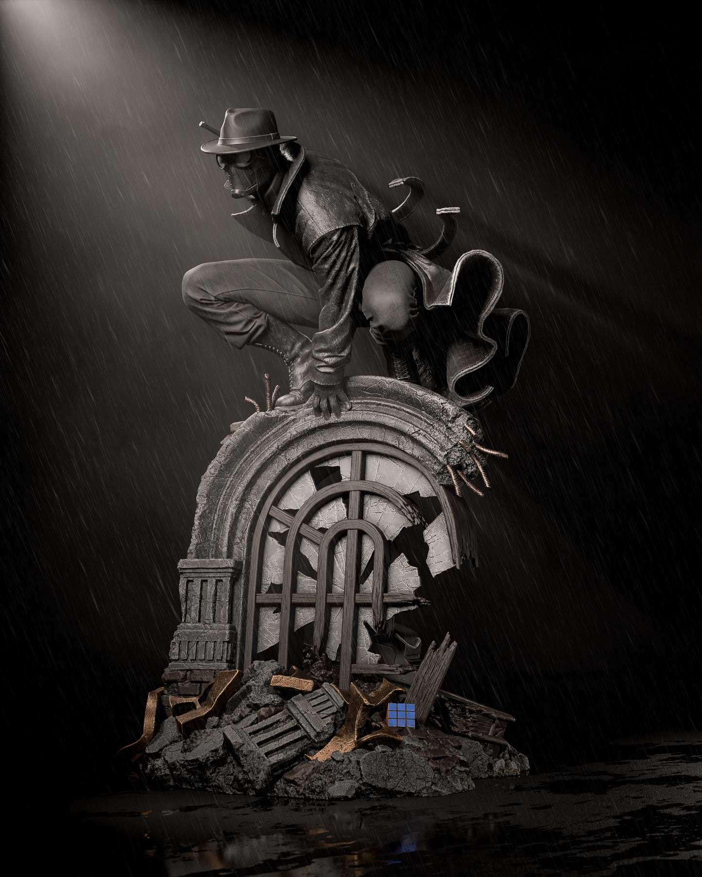 Spider Noir Sculpture (75mm to 500mm) - Unassembled/Unpainted/3D Print
