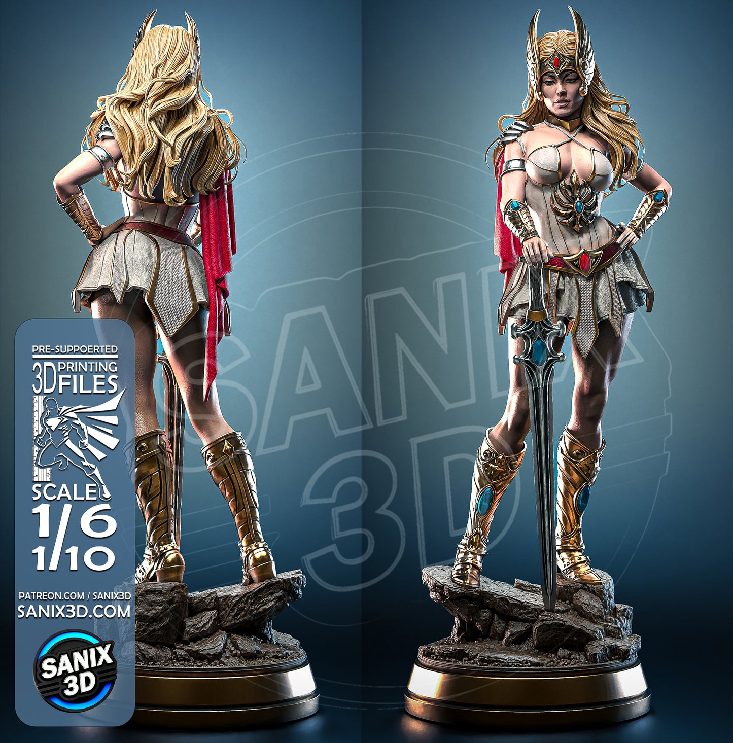 SHE-RA: Princess of Power Sculpture (75mm to 500mm) Unassembled/Unpainted/3D Print