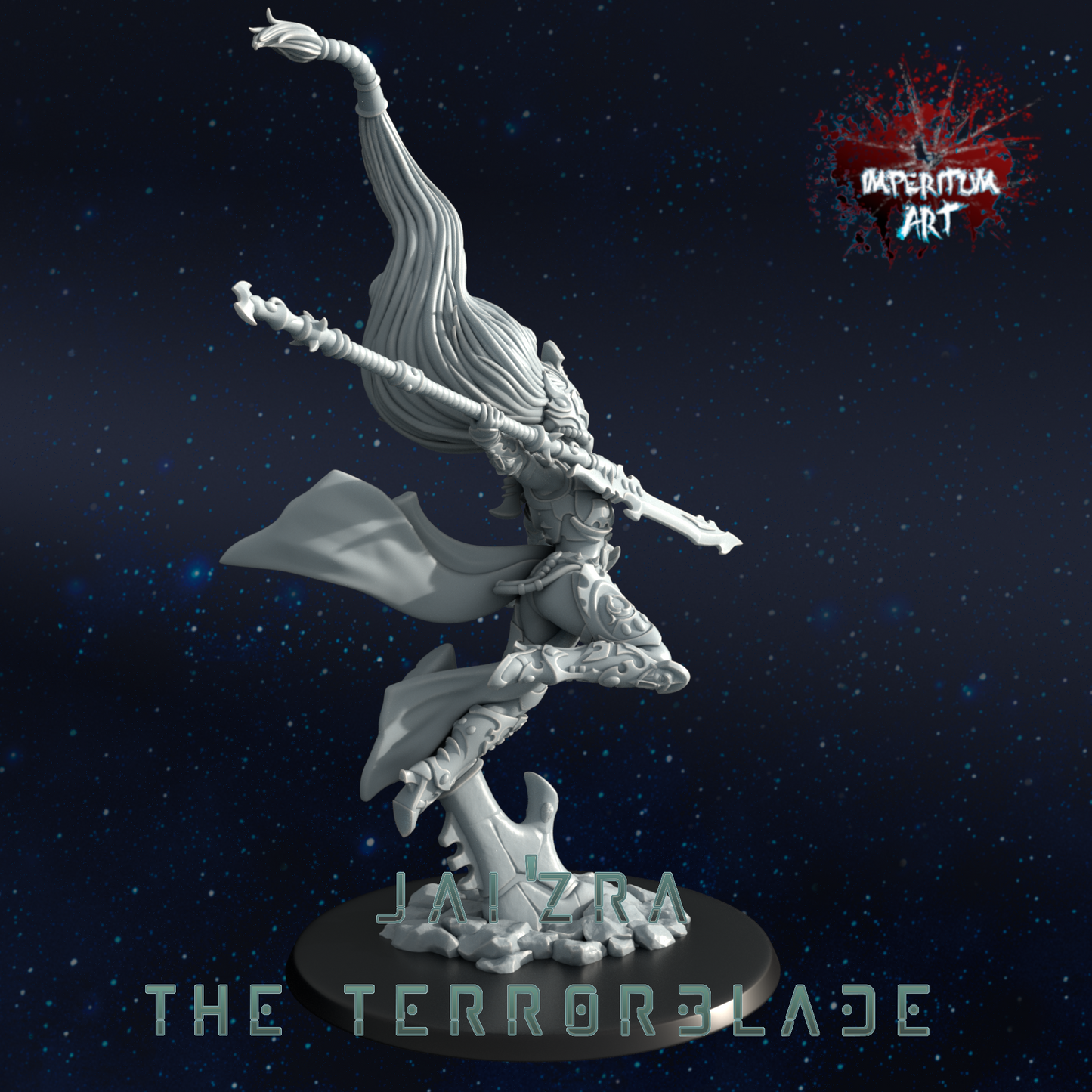 Jai'Zra The Terrorblade / Construct/Wargaming/GrimDark/ Compatible with Warhammer 40K - by Imperium Art Miniatures- Tabletop RPG Miniature - Roleplaying 3D Printed Fantasy Mini