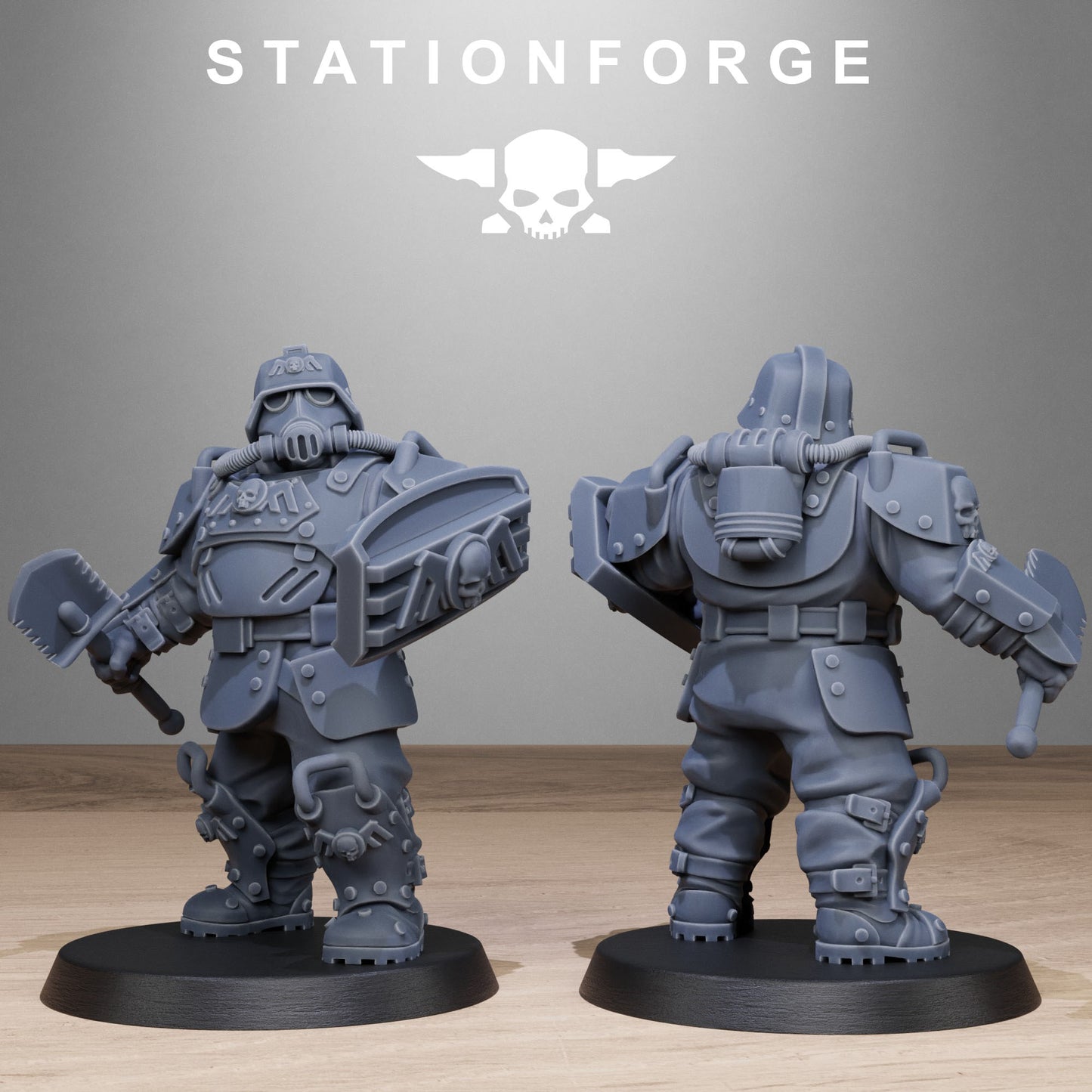 GrimGuard Armored Mutants (x10) - TTRPG - Wargaming - Sci-Fi - Grimdark