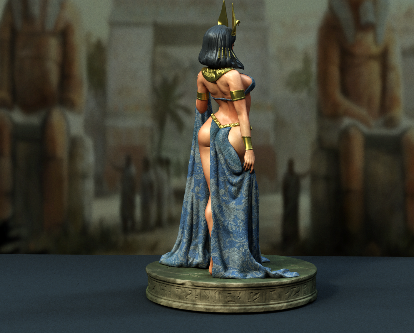 Cleopatra SFW/NSFW Sculpture (75mm to 500mm) - Unassembled/Unpainted/3D Print