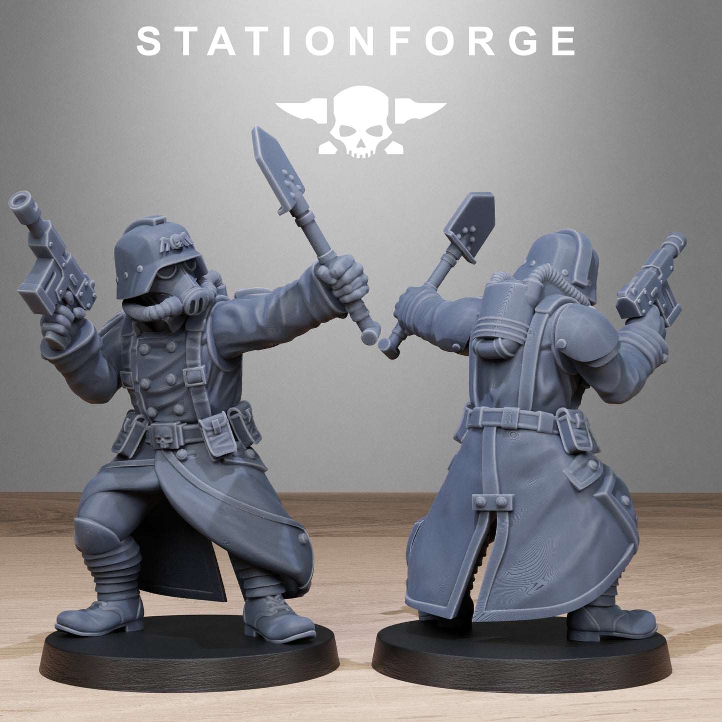 GrimGuard Shovel Fighter (x10) - TTRPG - Wargaming - Grimdark