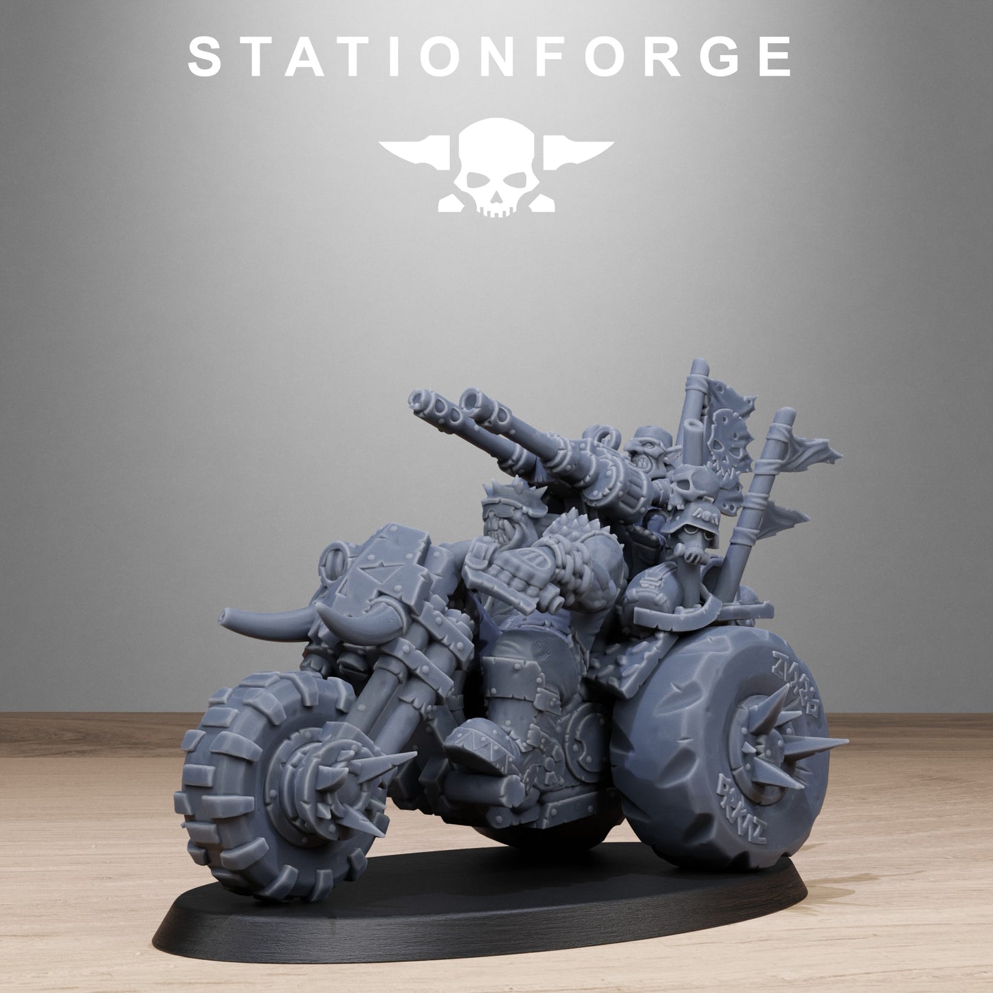 Orkaz Bikers (x3) - TTRPG - Wargaming - Grimdark