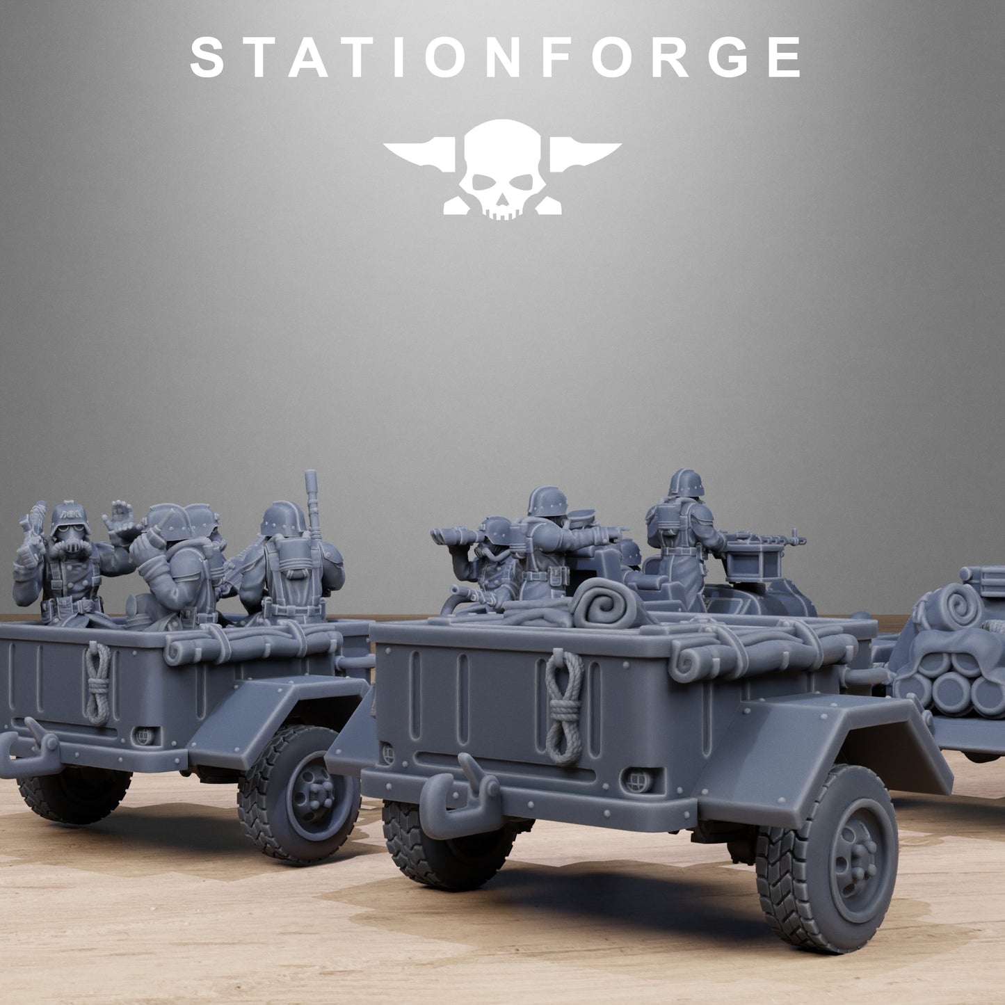 GrimGuard Support Vehicles (x2) - TTRPG - Wargaming - Grimdark