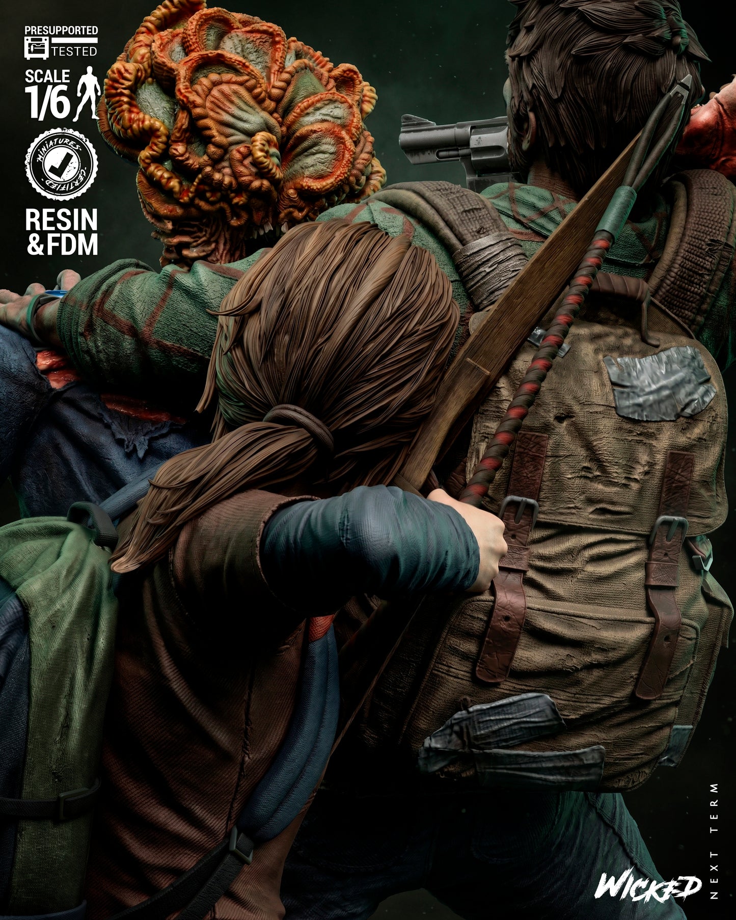 Last of Us Diorama (75mm to 500mm) - Unassembled/Unpainted/3D Print