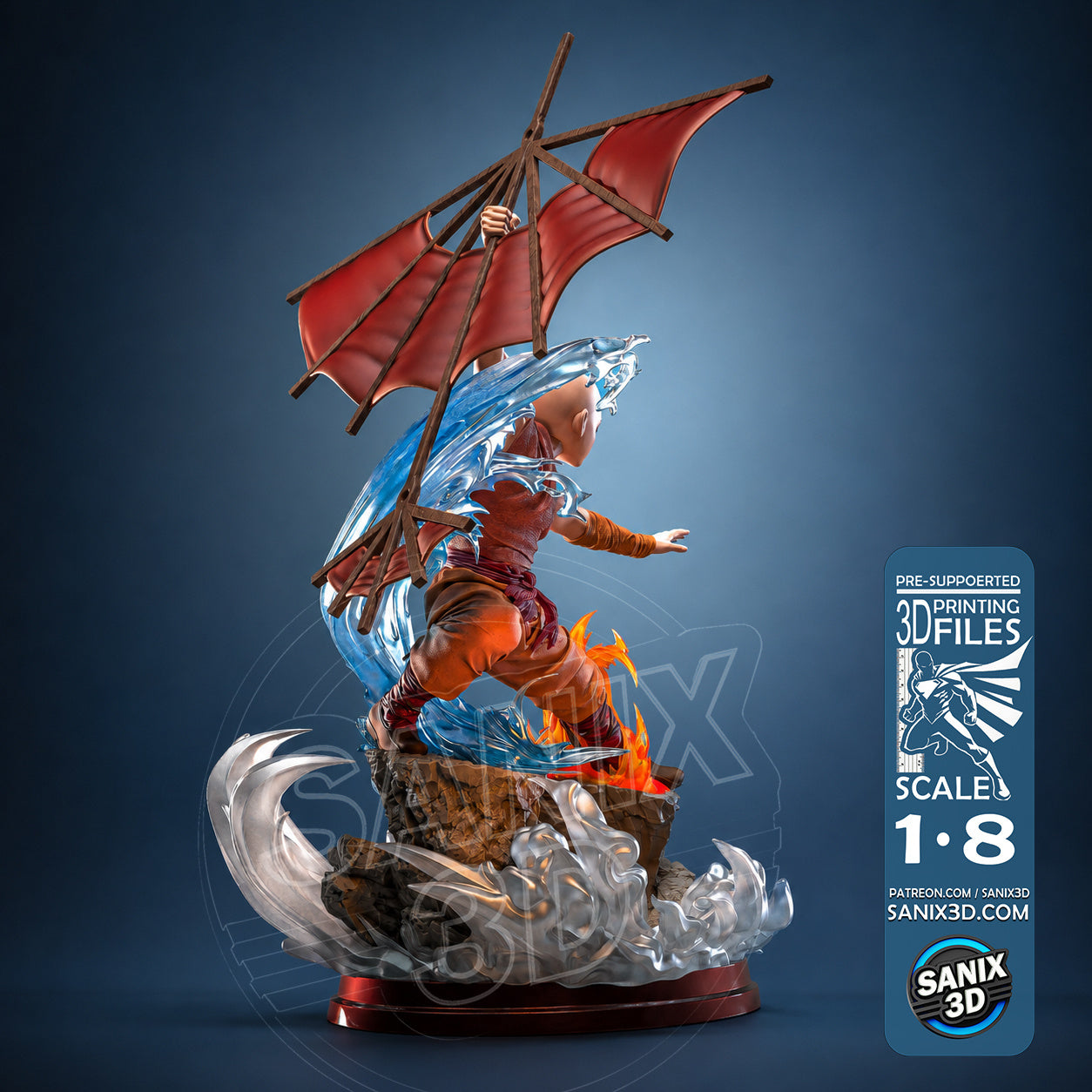 Avatar the Last Airbender Sculpture (75mm to 500mm) - Unassembled/Unpainted/3D Print