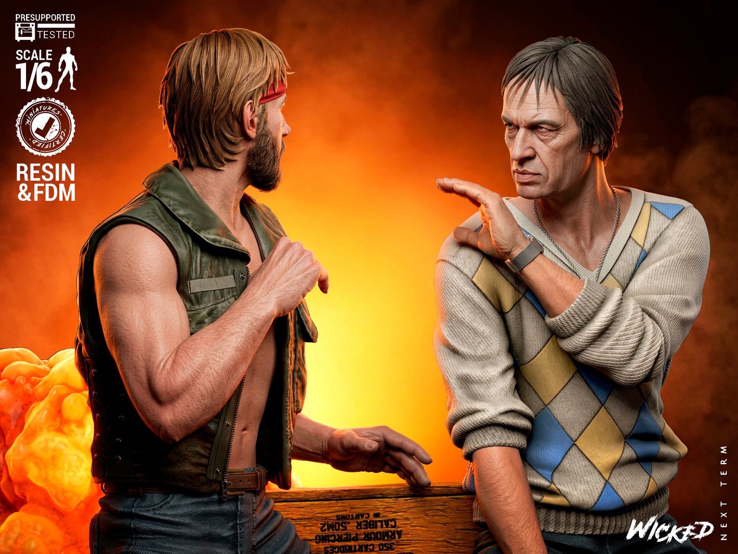 Lone Wolf McQuade Diorama (75mm to 500mm) - Unassembled/Unpainted/3D Print