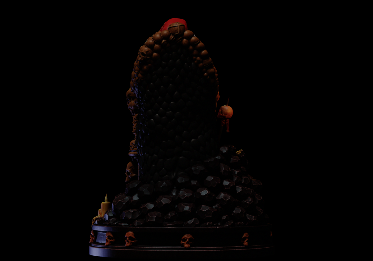 The Crimson King Sculpture (75mm to 500mm) - Unassembled/Unpainted/3D Print