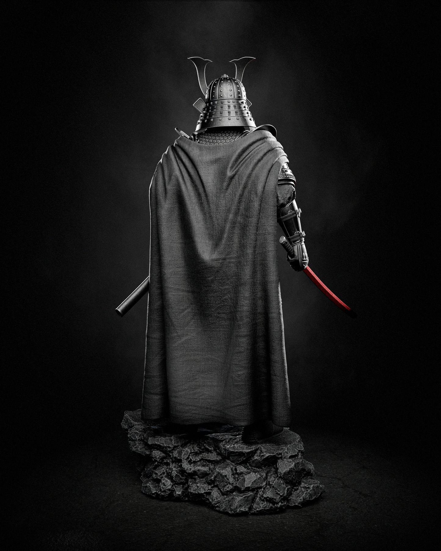 Darth Vader Samurai Sculpture (75mm to 500mm) - Unassembled/Unpainted/3D Print