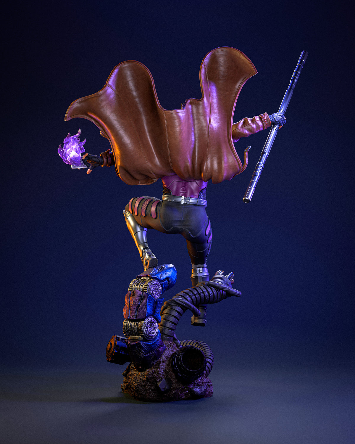 Gambit Sculpture (75mm to 500mm) - Unassembled/Unpainted/3D Print
