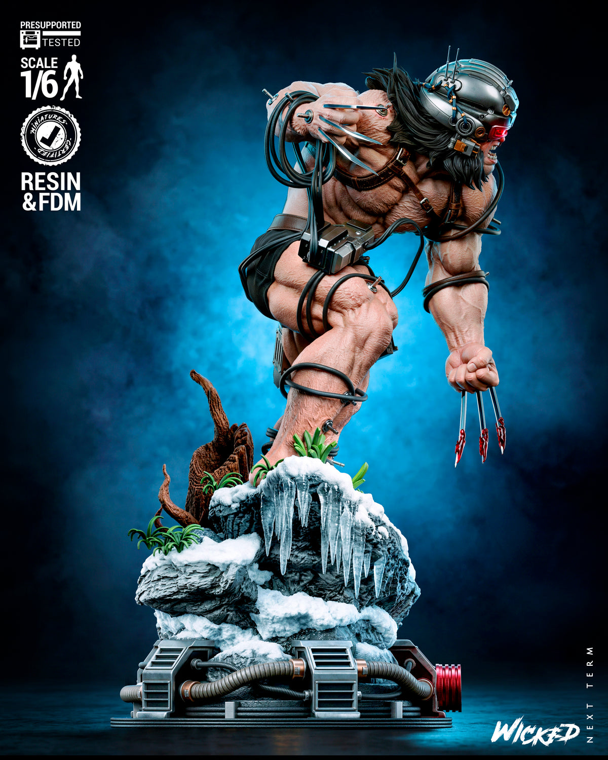 Weapon X Sculpture (75mm to 500mm) - Unassembled/Unpainted/3D Print