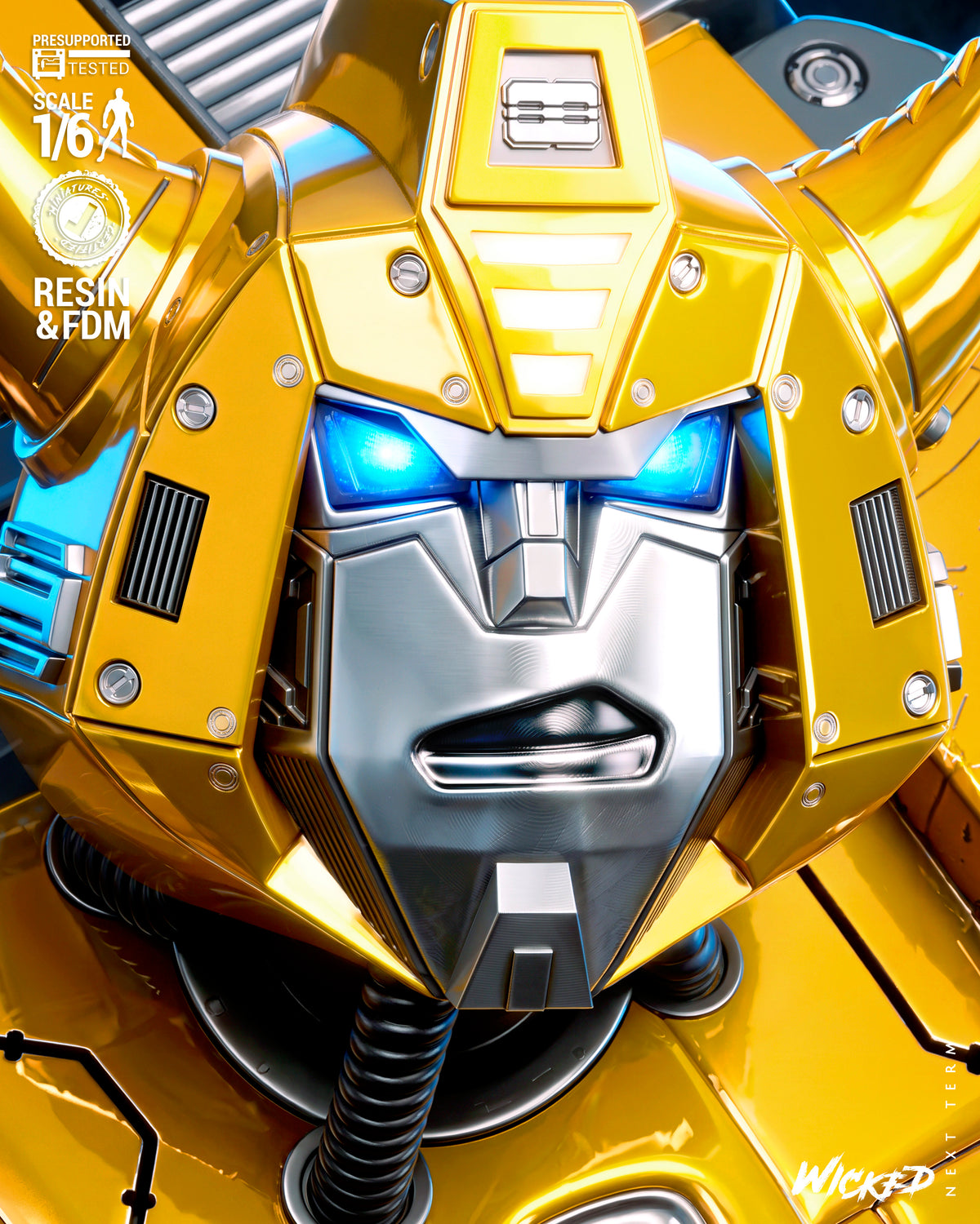 Bumblebee Sculpture (75mm to 500mm) - Unassembled/Unpainted/3D Print