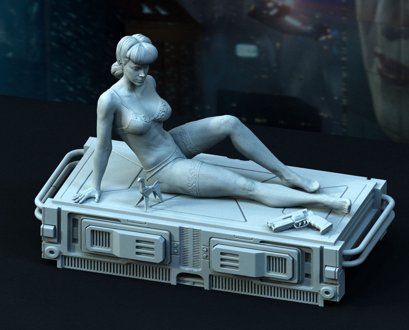 Rachael - Blade Runner SFW/NSFW Sculpture (75mm to 500mm) - Unassembled/Unpainted/3D Print
