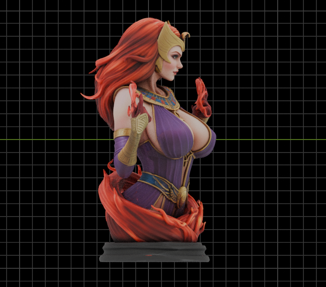 Scarlet Witch Egyptian Goddess Bust(75mm to 500mm) - Unassembled/Unpainted/3D Print