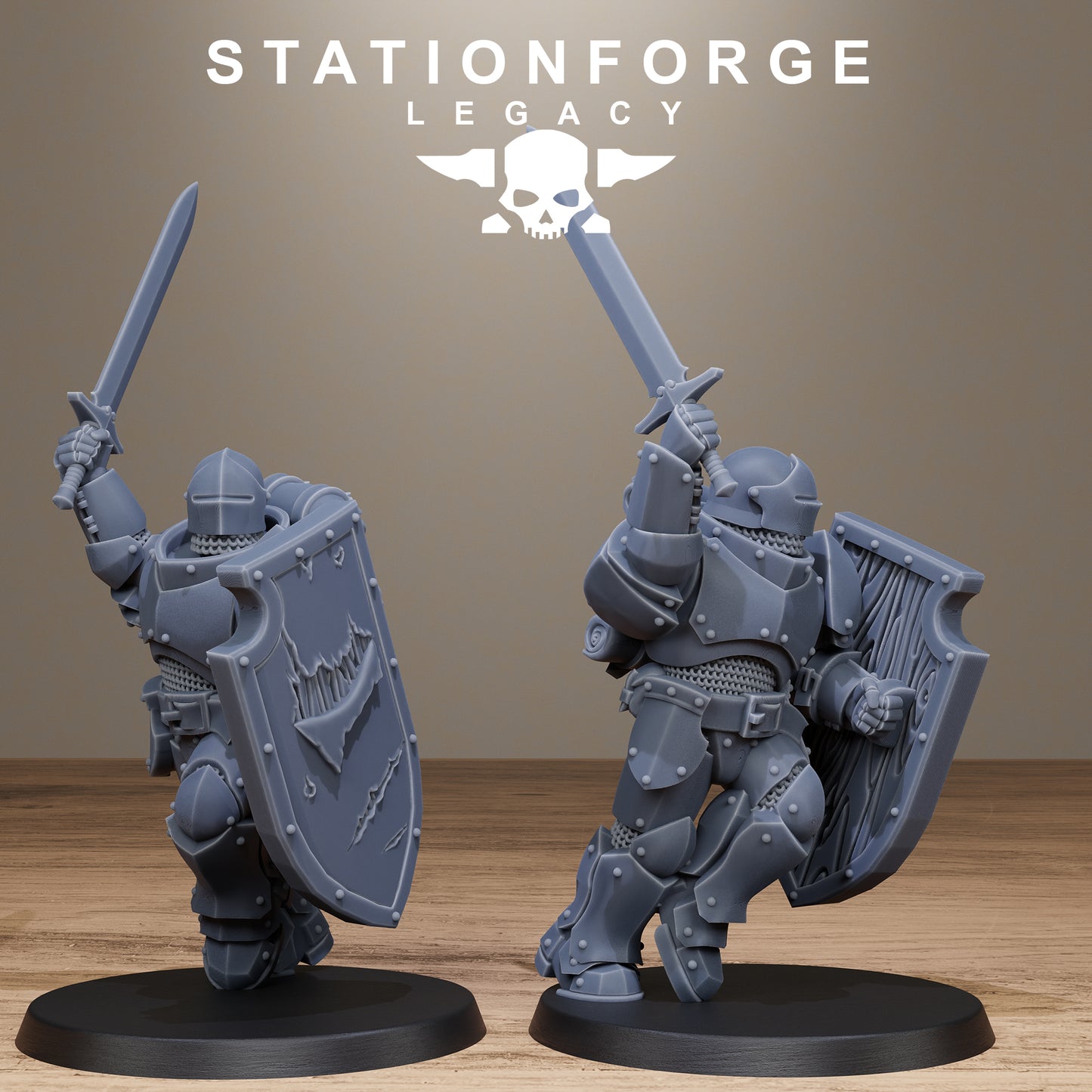 Solaris Infantry-Dungeons and Dragons-Compatible with Warhammer - by Station Forge - Tabletop RPG Miniature - Roleplaying 3D Printed Fantasy Mini