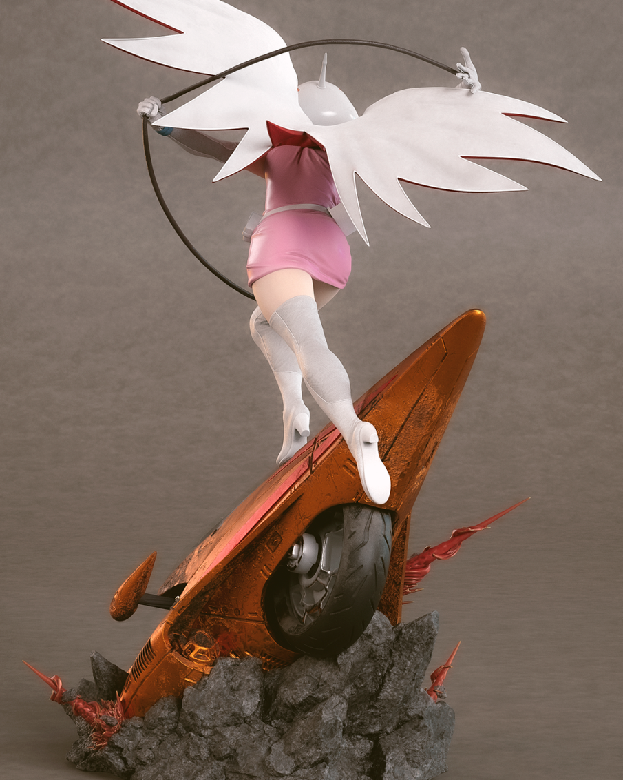 Jun the Swan Sculpture (75mm to 500mm) - Unassembled/Unpainted/3D Print