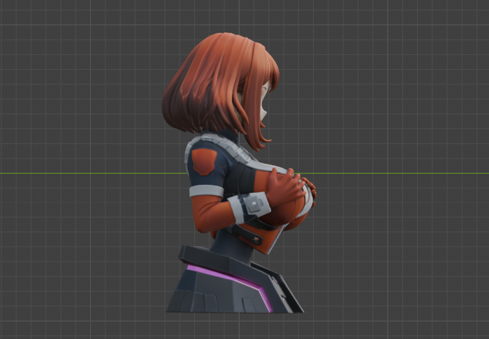 Uraraka Bust(75mm to 500mm) - Unassembled/Unpainted/3D Print