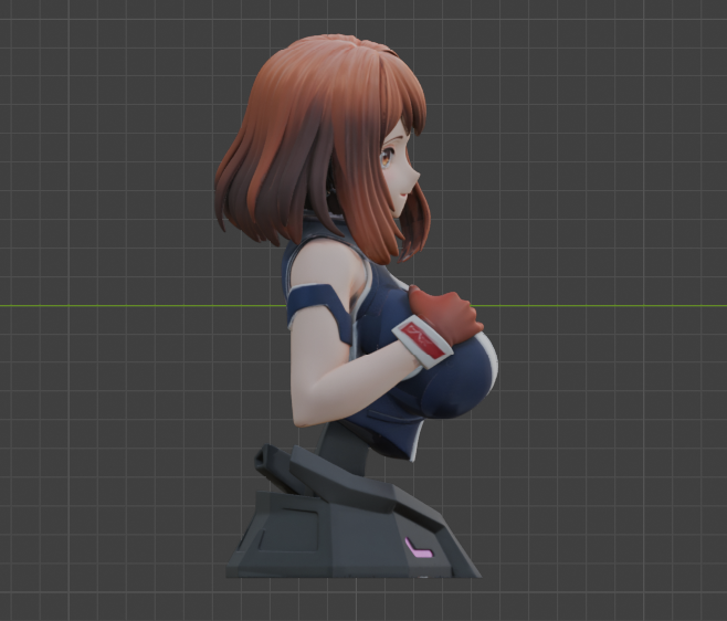 Zero-Gravity Heroine Bust (75mm to 500mm) - Unassembled/Unpainted/3D Print