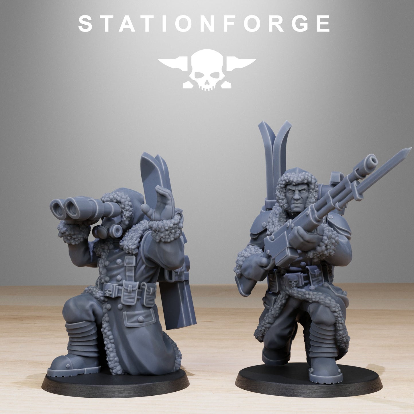 GrimGuard Frostwatch Skiers (x10) TTRPG - Wargaming - Grimdark
