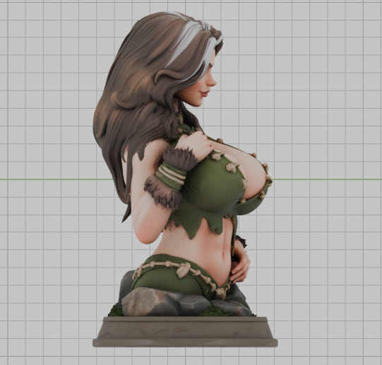 Savage Land Rogue Bust (75mm to 500mm) - Unassembled/Unpainted/3D Print