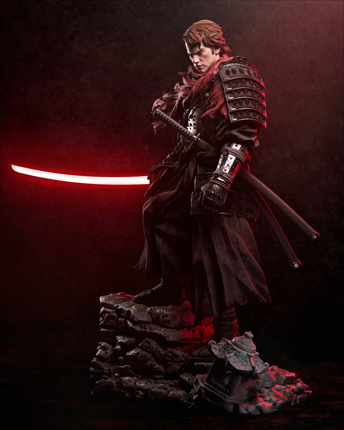 Anakin Skywalker Ronin Sculpture (75mm to 500mm) - Unassembled/Unpainted/3D Print