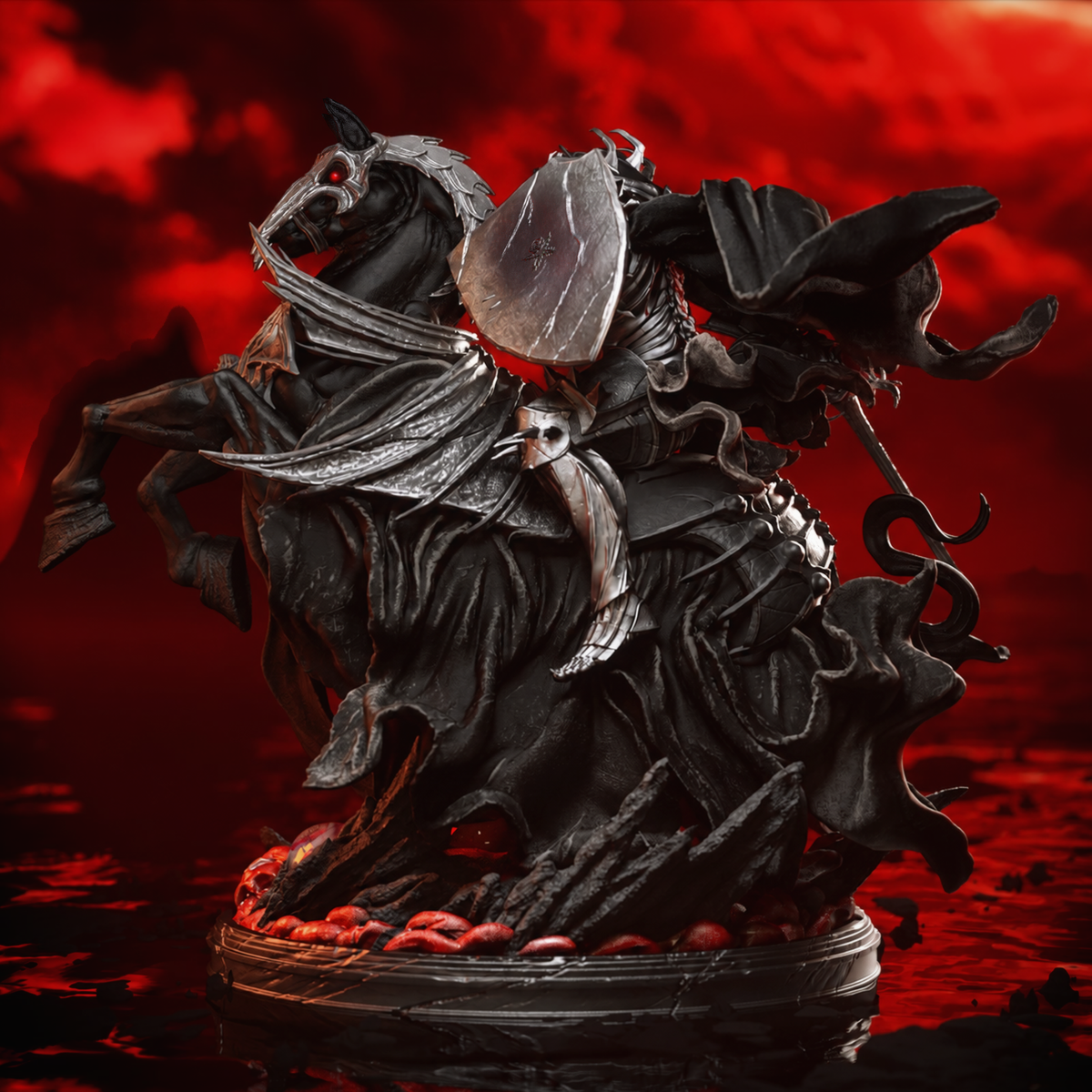 Skull knight - Berserk Sculpture (75mm to 500mm) - Unassembled/Unpainted/3D Print
