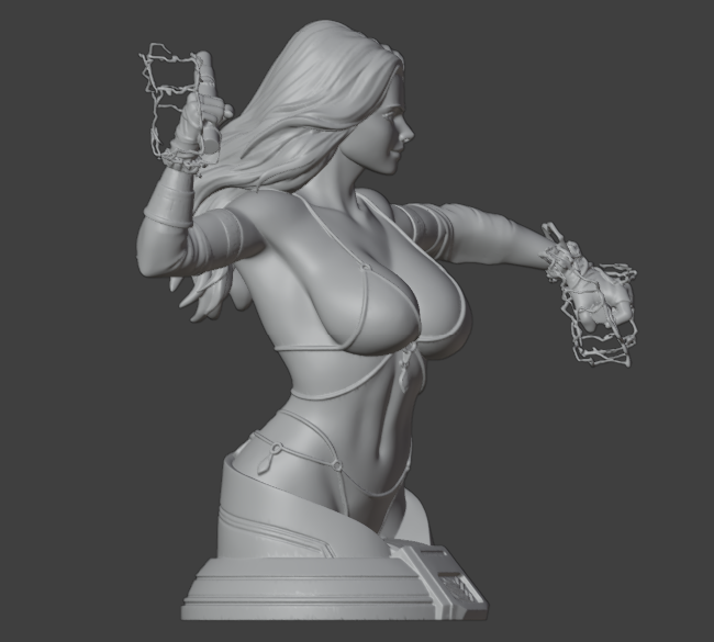Buste de Black Widow (75 mm à 500 mm) - Non assemblé/Non peint/Impression 3D