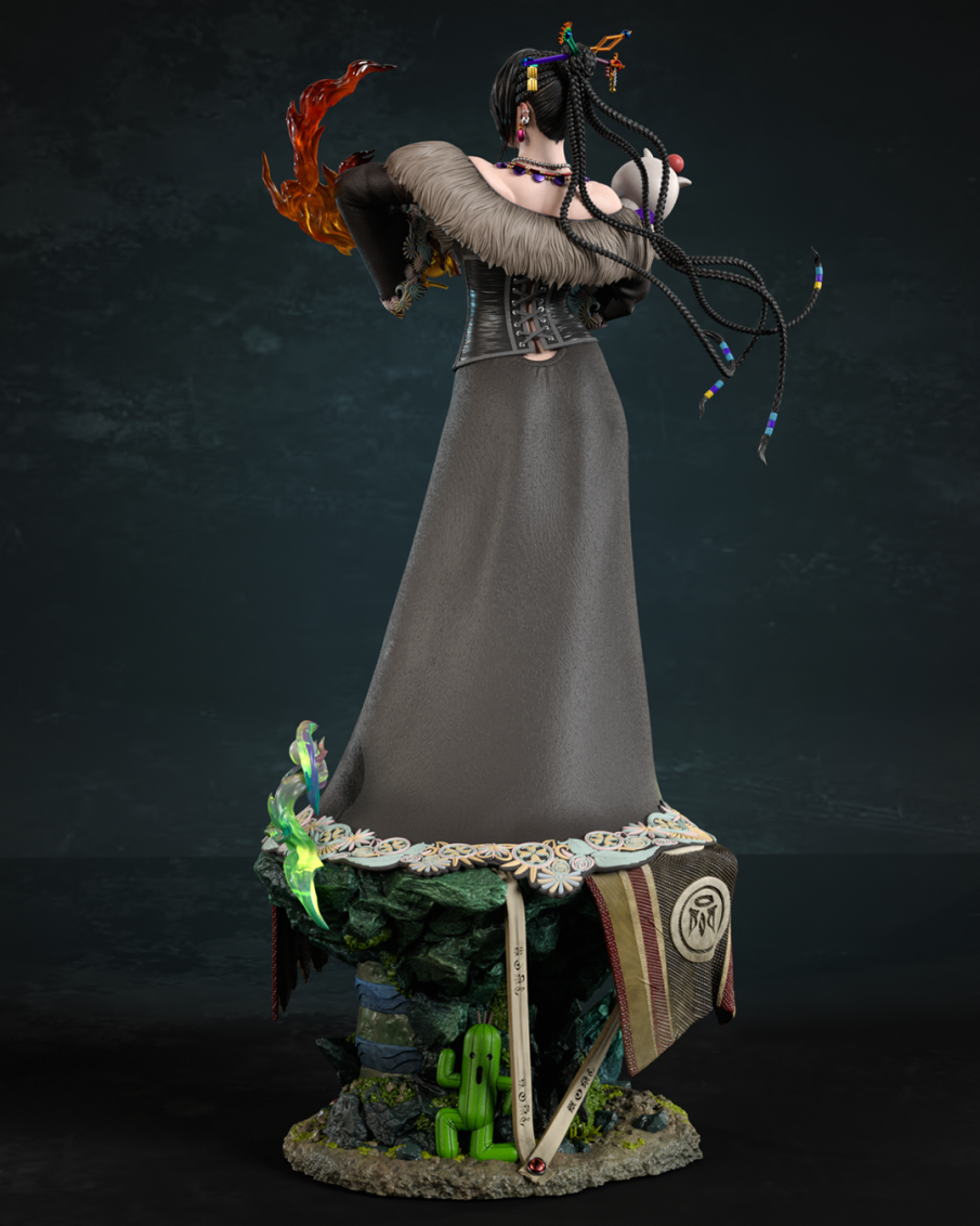 Lulu Guardian of Spira Sculpture (75mm to 500mm) - Unassembled/Unpainted/3D Print