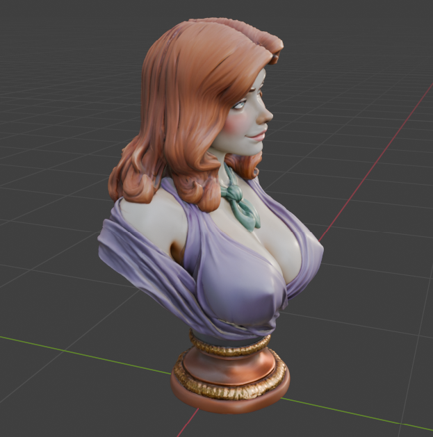 Daphne Blake Bust (75mm to 500mm) - Unassembled/Unpainted/3D Print