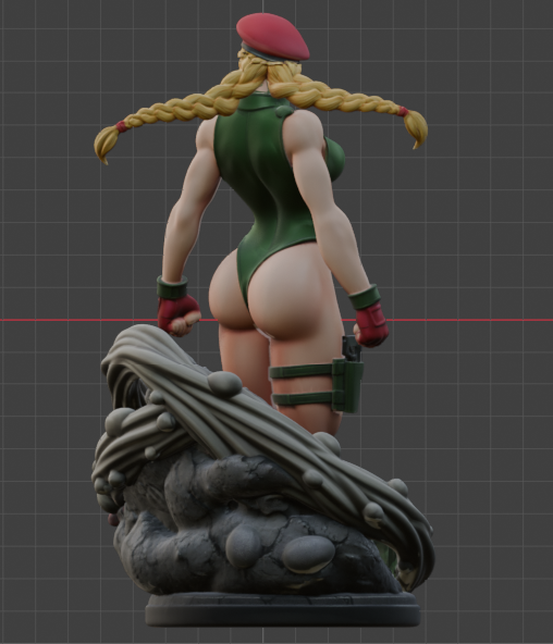 Cammy Battle Queen Bust (75mm to 500mm) - Unassembled/Unpainted/3D Print