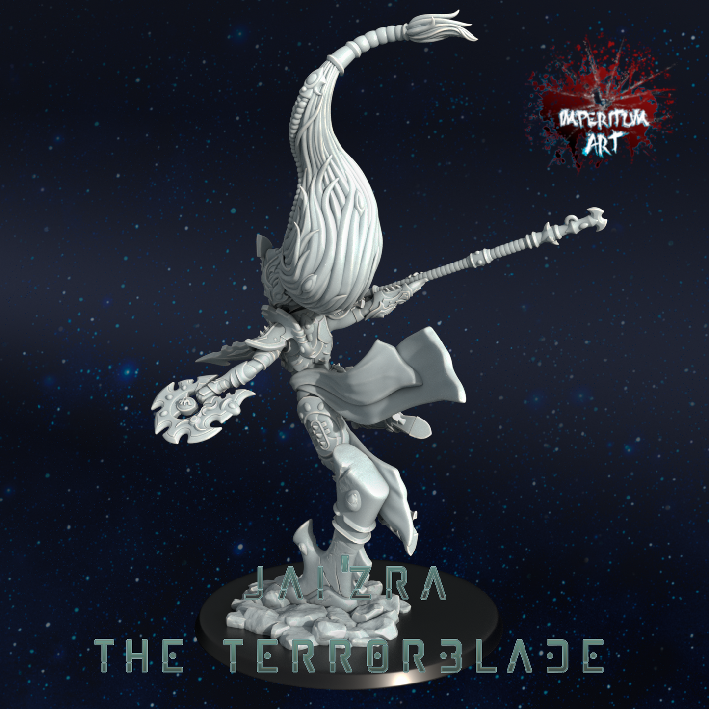 Jai'Zra The Terrorblade / Construct/Wargaming/GrimDark/ Compatible with Warhammer 40K - by Imperium Art Miniatures- Tabletop RPG Miniature - Roleplaying 3D Printed Fantasy Mini