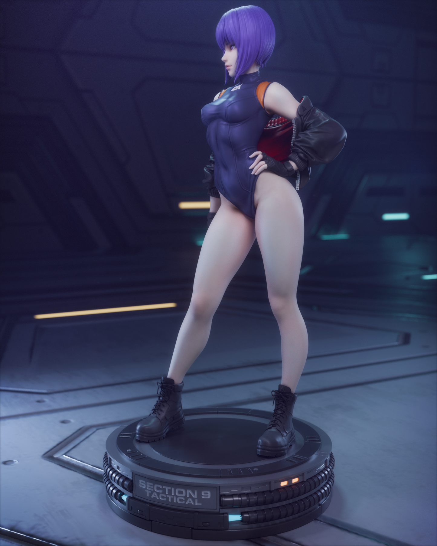 Motoko Kusanagi Sculpture (75mm to 500mm) - Unassembled/Unpainted/3D Print