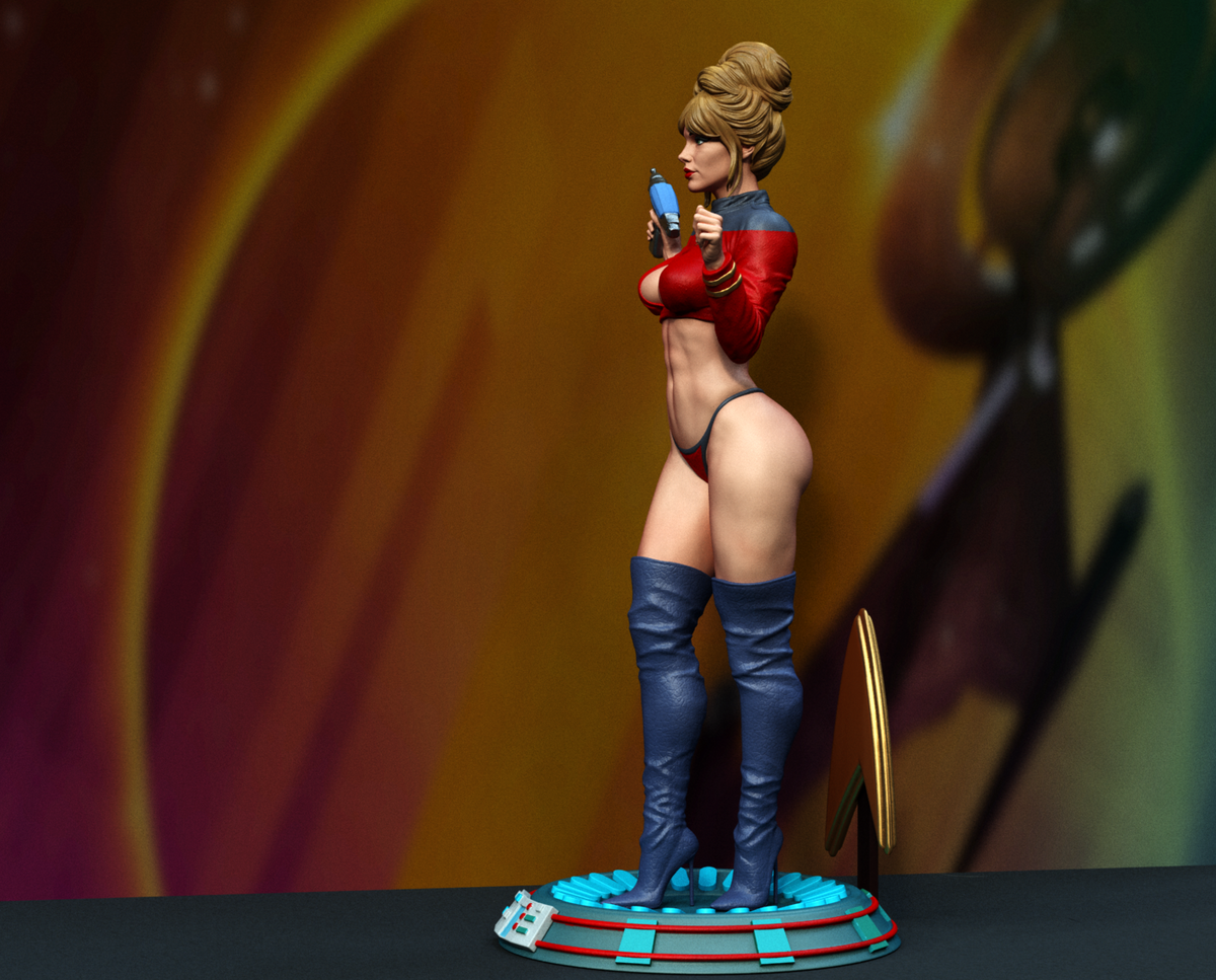 Sculpture Pin-Up Star Trek SFW/NSFW (75 mm à 500 mm) - Non assemblée/Non peinte/Impression 3D