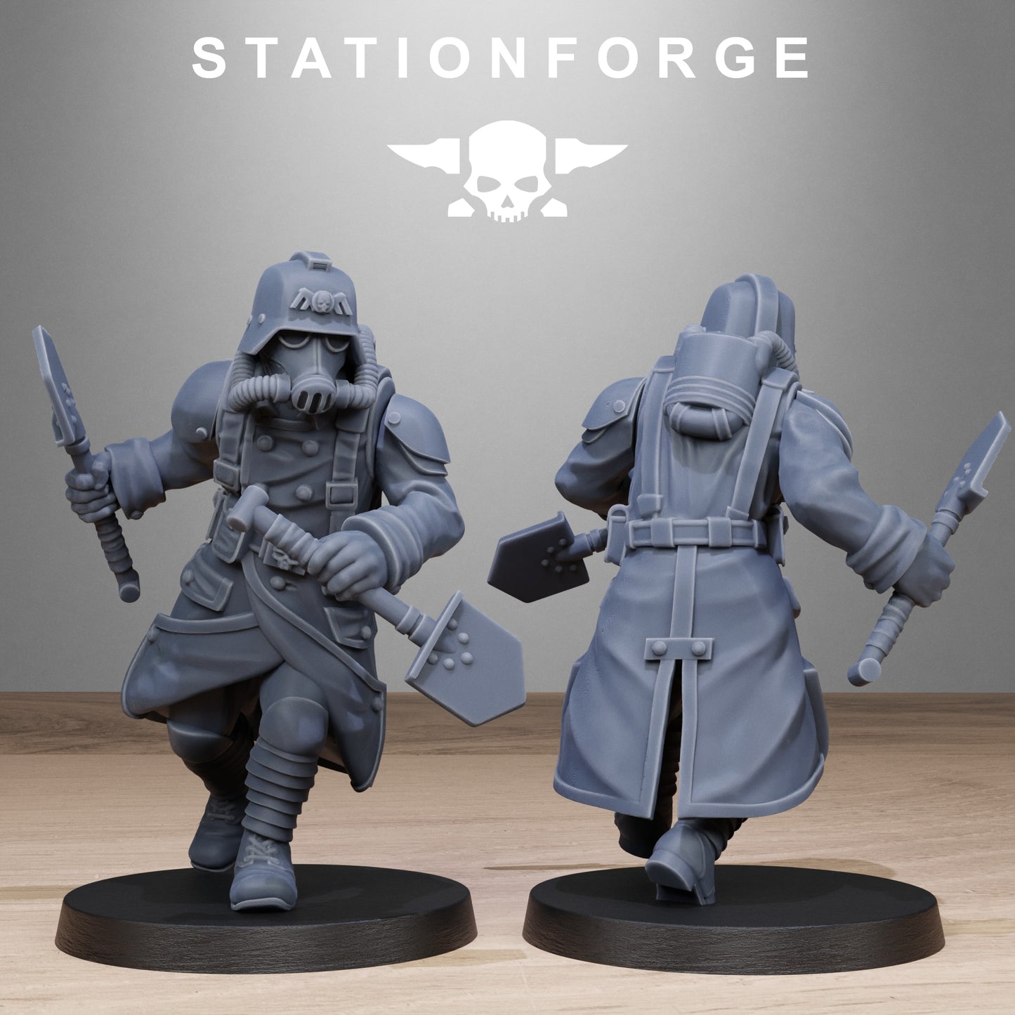 GrimGuard Shovel Fighter (x10) - TTRPG - Wargaming - Grimdark