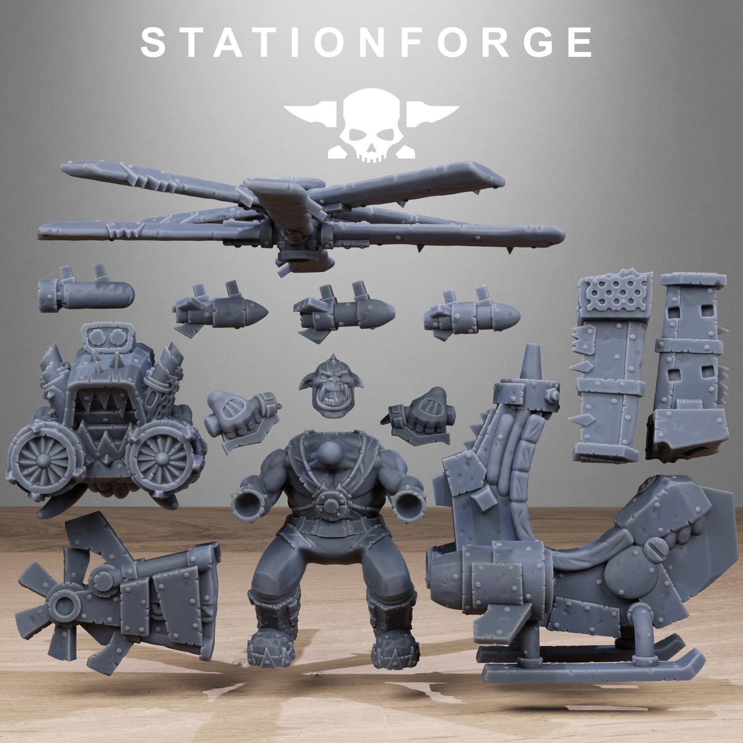 Orkaz Helicopters (x3) - TTRPG - Wargaming - Grimdark
