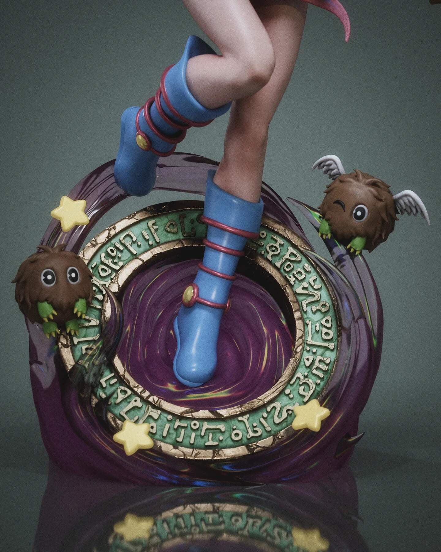 Dark Magician Girl Sculpture (75mm to 500mm) - Unassembled/Unpainted/3D Print