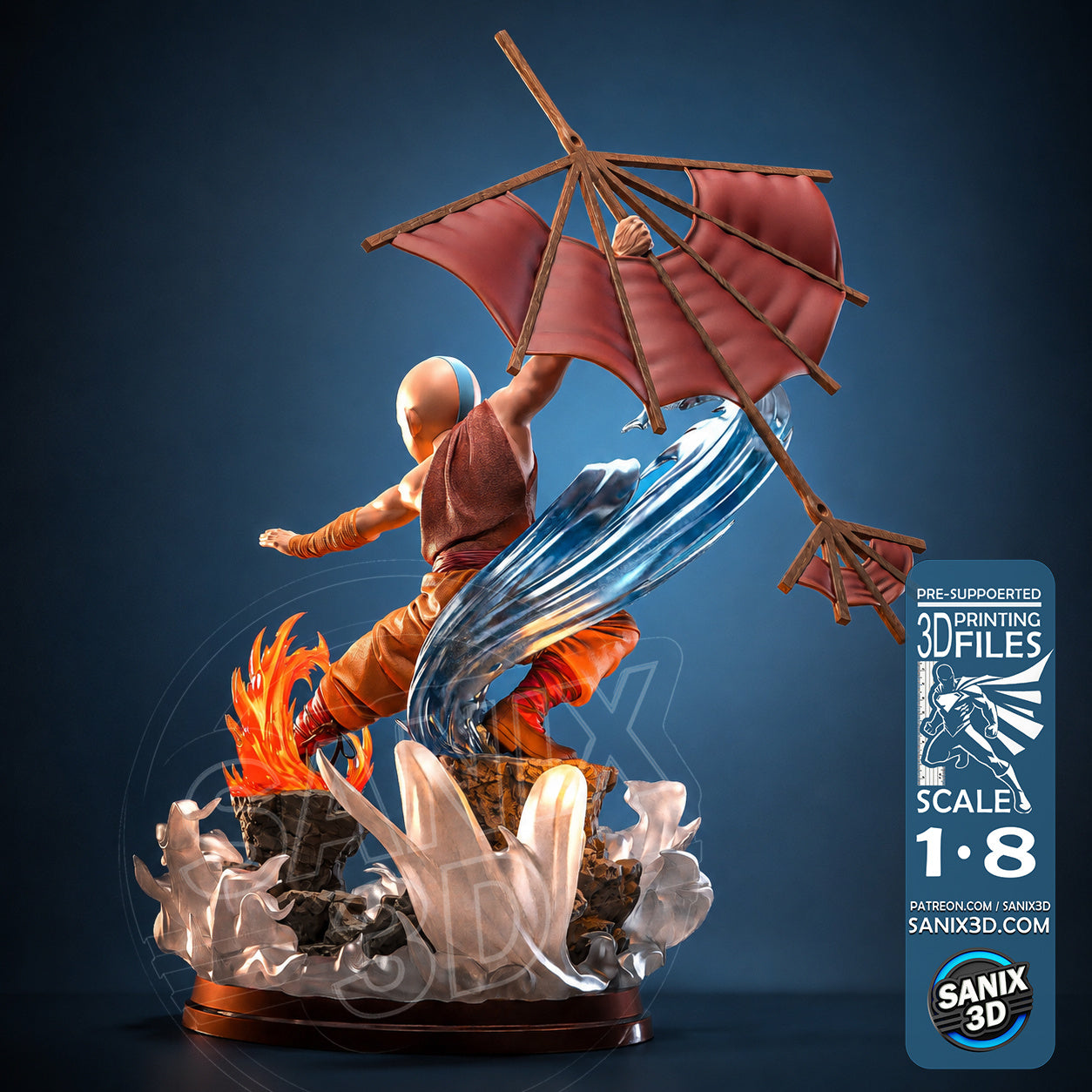 Avatar the Last Airbender Sculpture (75mm to 500mm) - Unassembled/Unpainted/3D Print
