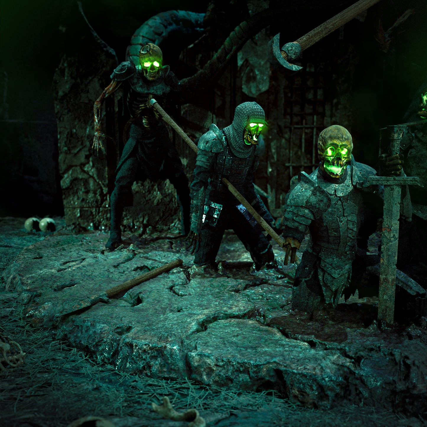 The Necromancer Diorama (75mm to 1000mm) - Unassembled/Unpainted/3D Print