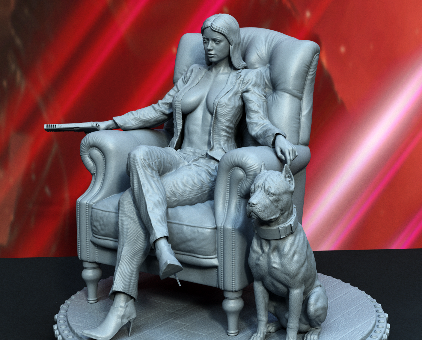 Ballerina SFW/NSFW Sculpture (75mm to 500mm) - Unassembled/Unpainted/3D Print