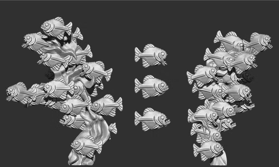 Piranha Swarms - TTRPG - Wargaming - Dungeons and Dragons