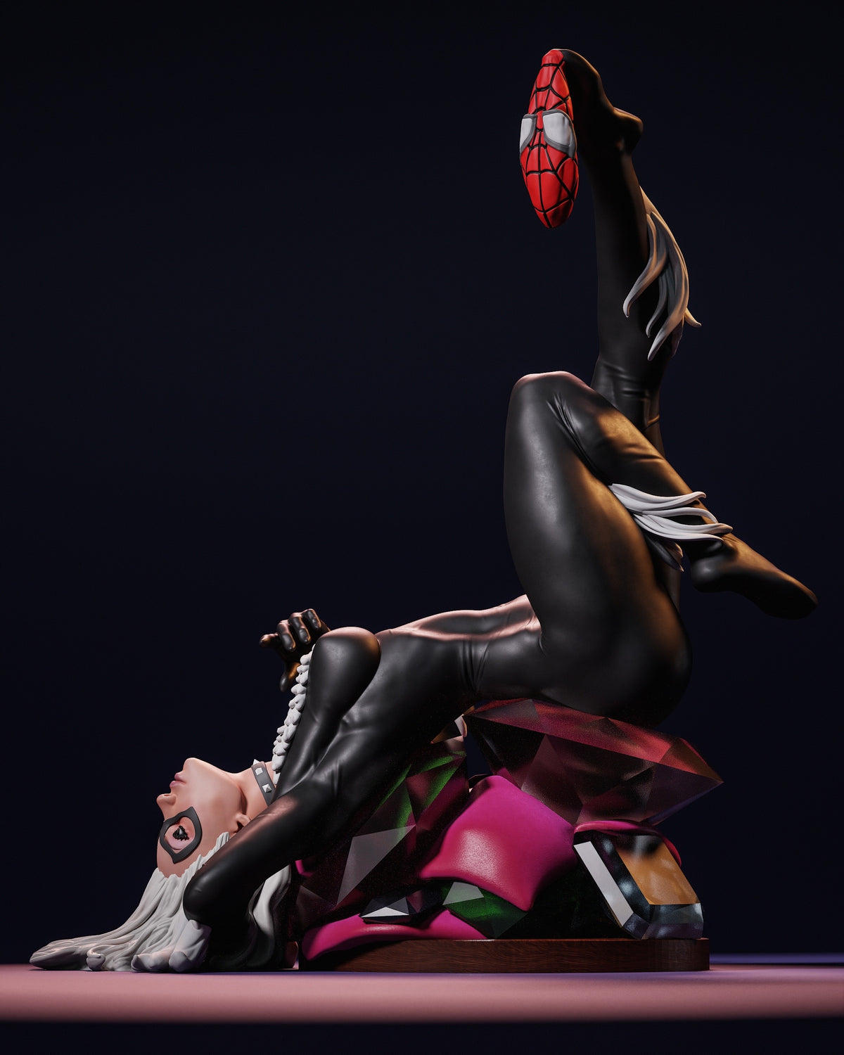 Black Cat Sculpture (75mm to 500mm) - Unassembled/Unpainted/3D Print