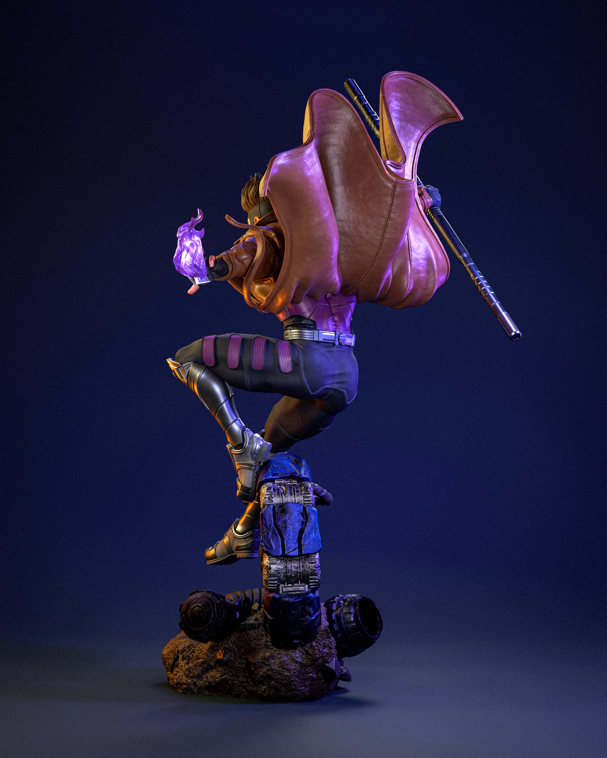 Gambit Sculpture (75mm to 500mm) - Unassembled/Unpainted/3D Print