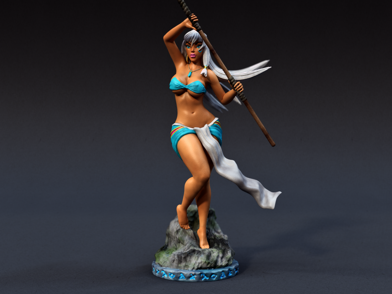Ocean Princess SFW/NSFW Sculpture (75mm to 500mm) - Unassembled/Unpainted/3D Print