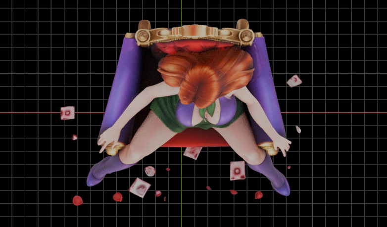 Daphne on Throne Sculpture (75mm to 500mm) - Unassembled/Unpainted/3D Print
