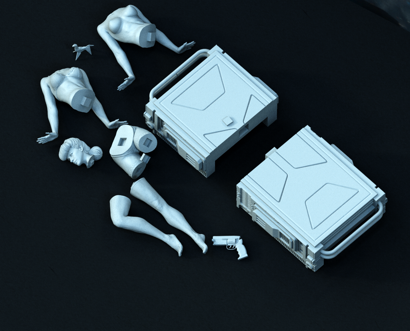 Rachael - Blade Runner SFW/NSFW Sculpture (75mm to 500mm) - Unassembled/Unpainted/3D Print