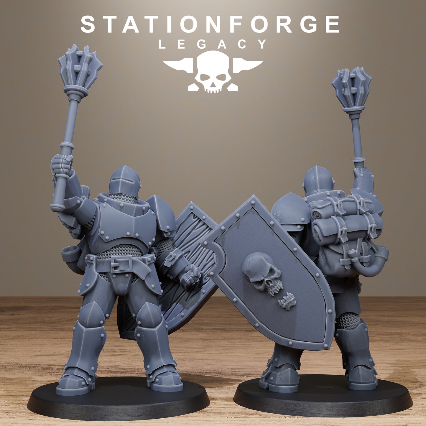 Solaris Infantry-Dungeons and Dragons-Compatible with Warhammer - by Station Forge - Tabletop RPG Miniature - Roleplaying 3D Printed Fantasy Mini