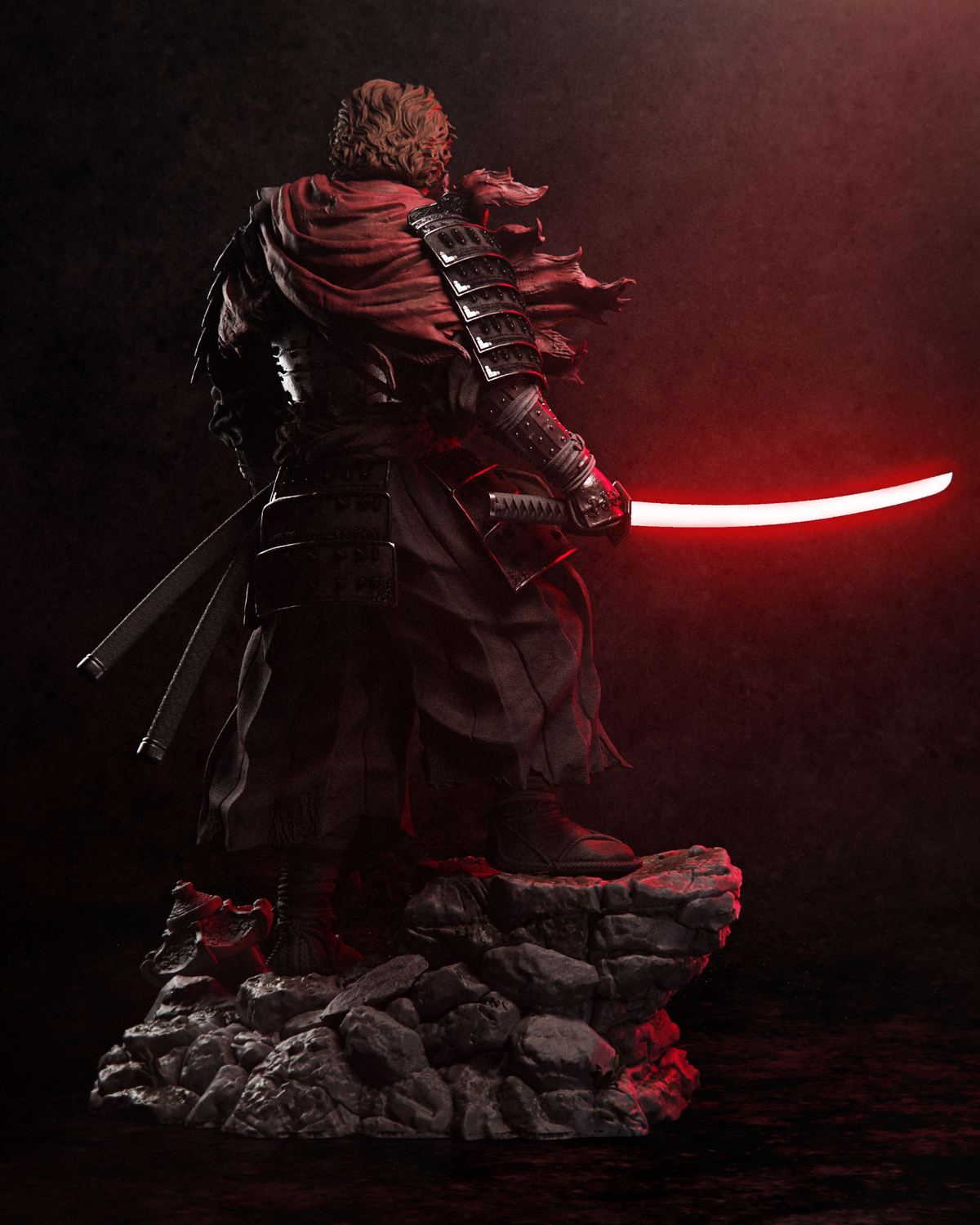 Anakin Skywalker Ronin Sculpture (75mm to 500mm) - Unassembled/Unpainted/3D Print